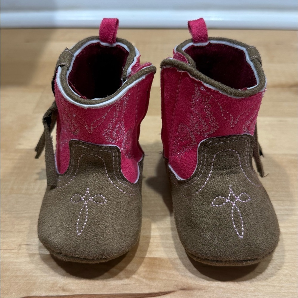 Rising Star Brown and Pink Western Boots